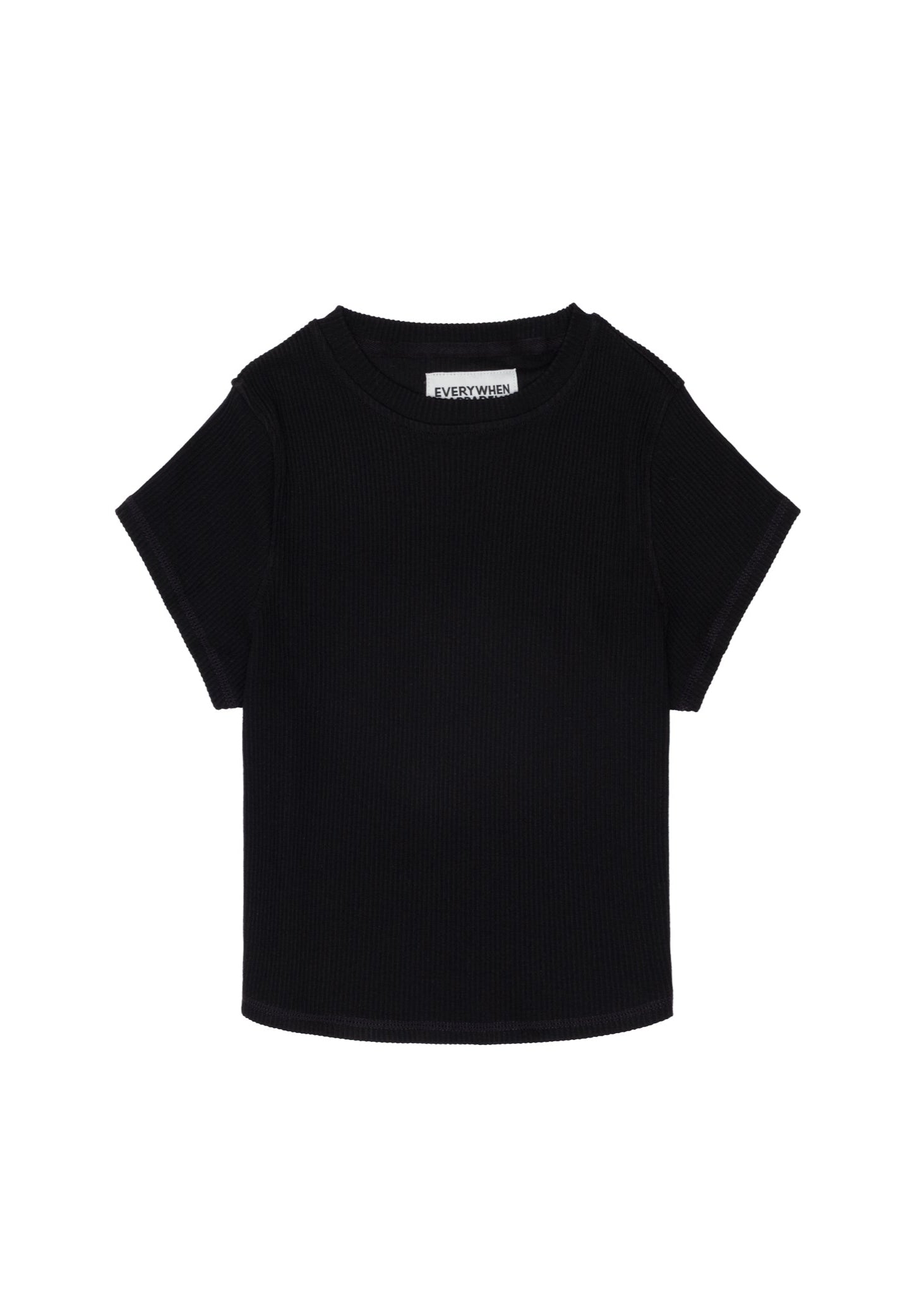 Black t-shirt on a white background