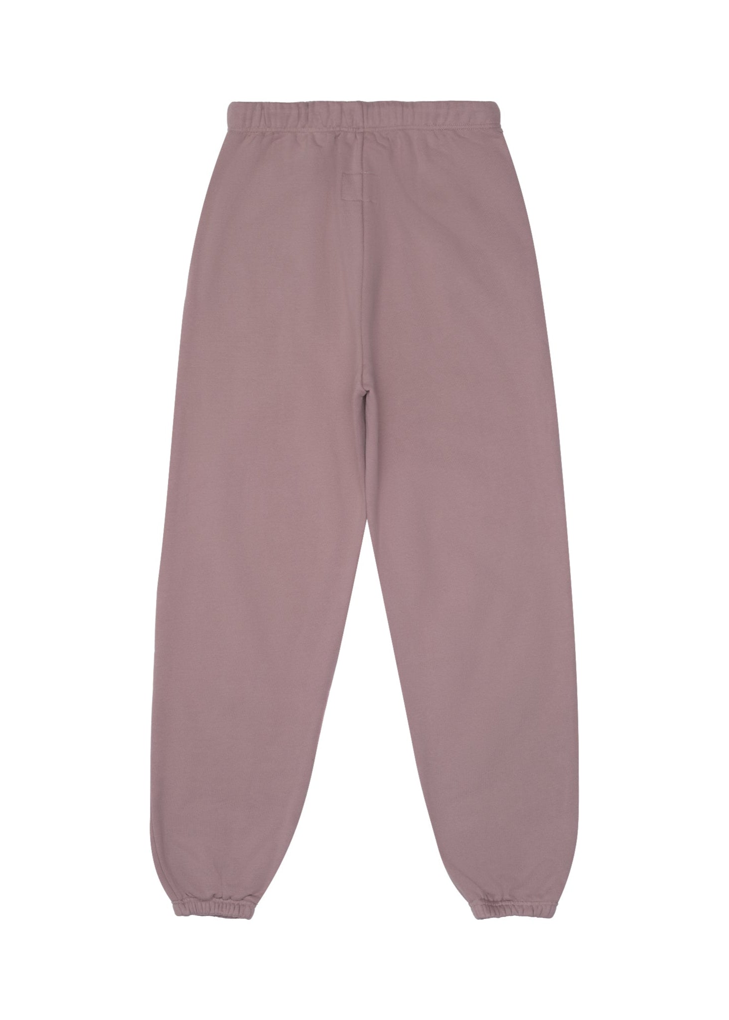 Mauve sweatpants on a white background