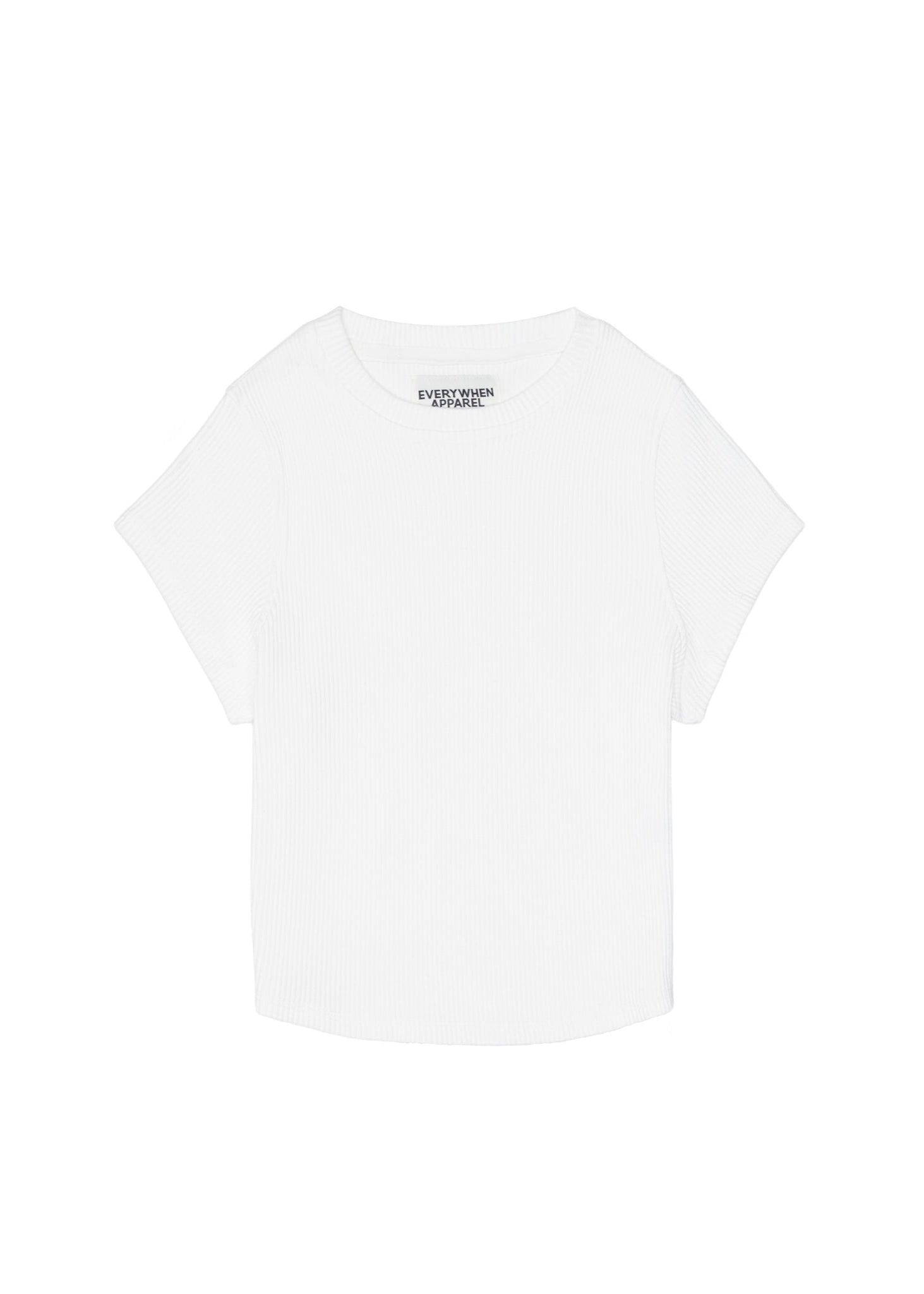 White ripped tee on white background